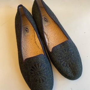 UGG Alloway Green Gold Flats